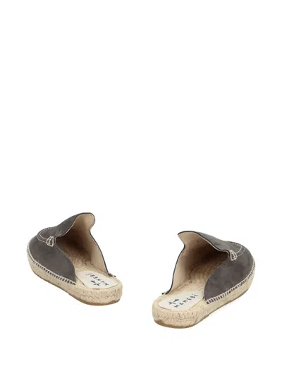 Manebi Suede Espadrilles In Gray
