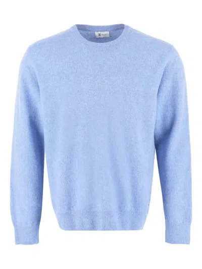 The (alphabet) Wool-blend Sweater In Blue