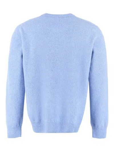 The (alphabet) Wool-blend Sweater In Blue