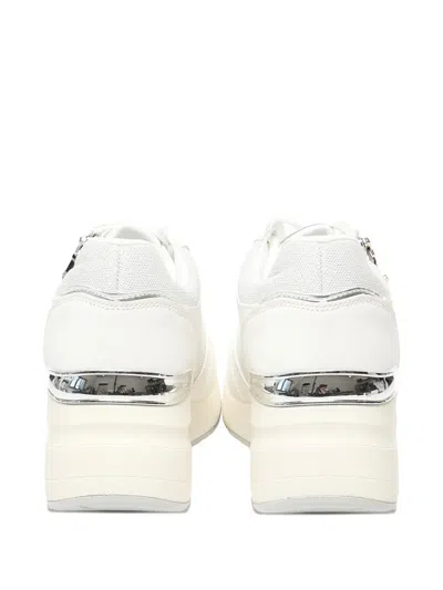 Byblos Panelled Sneakers In White