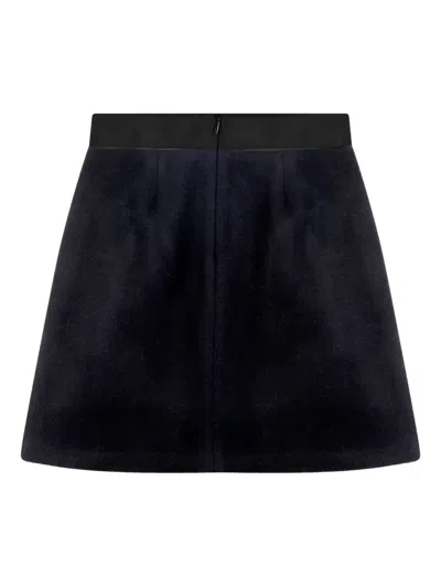 Karl Lagerfeld Logo-waistband A-line Skirt In Black