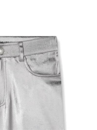 Zadig & Voltaire Metallic Finish Trousers In Gray