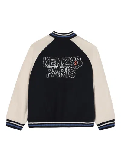 Kenzo Embroidered Raglan-sleeve Jacket In Black