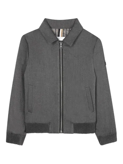Bosswear Zip-up Bomber Jacket In Gray