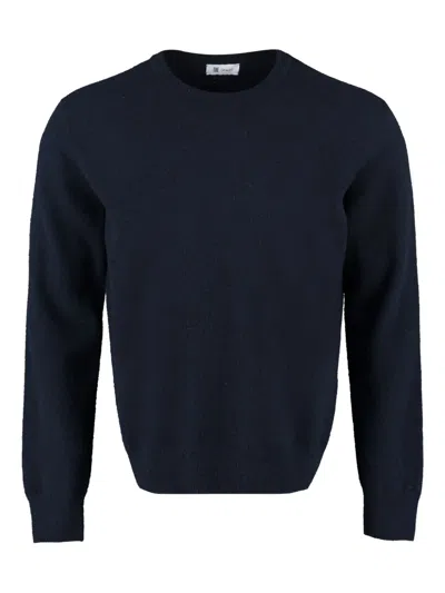 The (alphabet) Blue Wool And Cashmere Pullover For Men In Blue