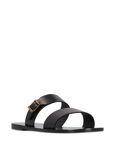 Saint Laurent Ios Buckle Leather Sandals
