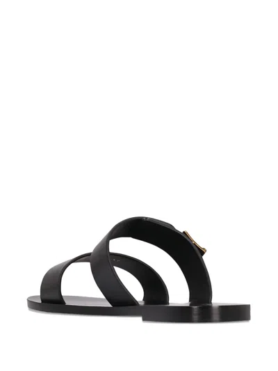 Saint Laurent Ios Buckle Leather Sandals
