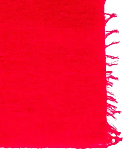 Gaynor-bongard Frayed Scarf In Red