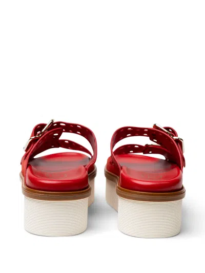 Tod's Perforated Buckle Platform Sandals