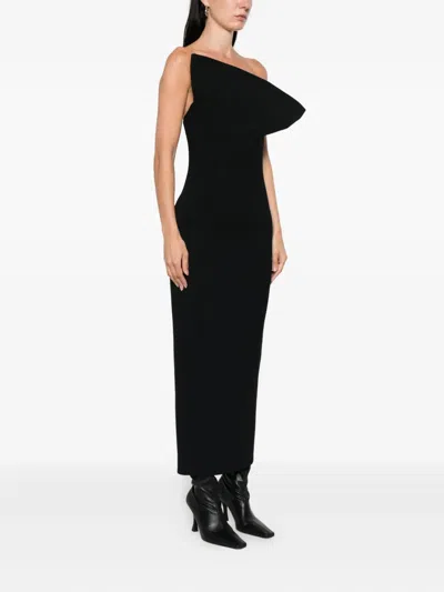 Khaite Wool And Silk Blend Dress In Black