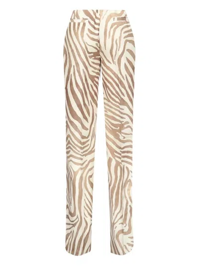 Marciano Zebra-print Trousers In Animal Print