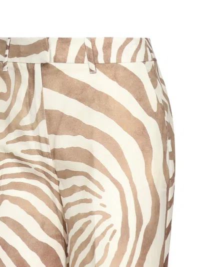 Marciano Zebra-print Trousers In Animal Print
