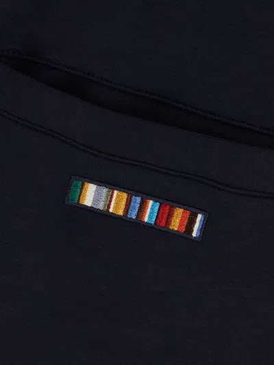 Paul Smith Trousers With Elastic Waistband And Ribbed Cuffs In Black
