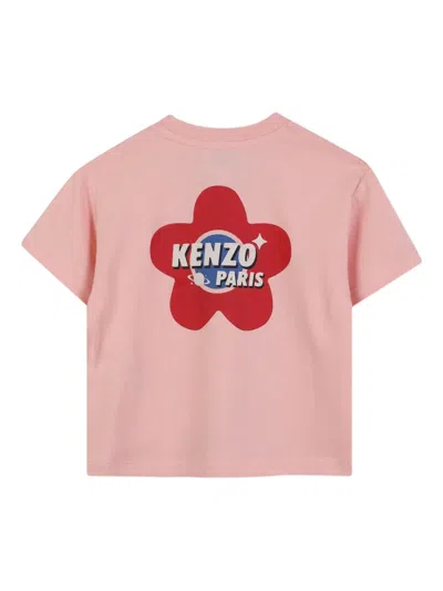 Kenzo Logo-print Short-sleeve T-shirt In Pink