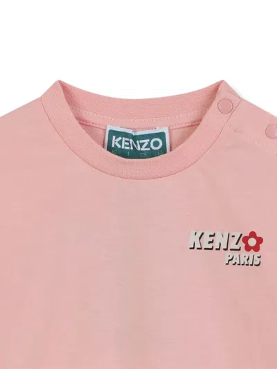 Kenzo Logo-print Short-sleeve T-shirt In Pink