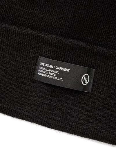 Neighborhood Ribbed Beanie In Black