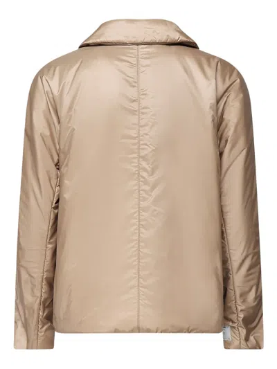 Max Mara The Cube Button-fastening Coat In Brown