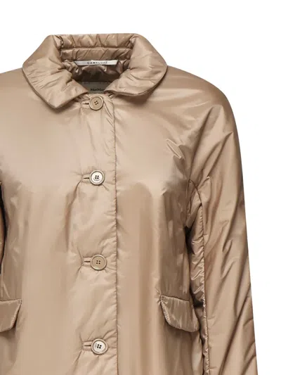 Max Mara The Cube Button-fastening Coat In Brown