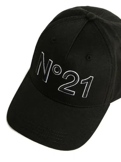 N°21 Cotton Baseball Cap In Black