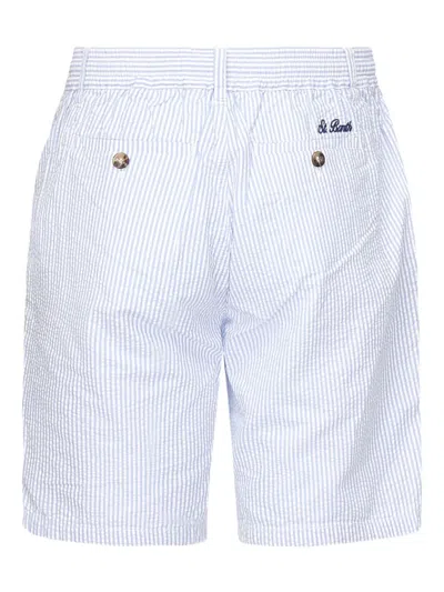 Mc2 Saint Barth Striped-design Shorts In White