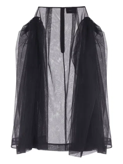 Simone Rocha Frill-detail Tulle Skirt In Black