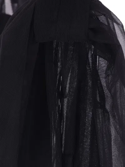Simone Rocha Frill-detail Tulle Skirt In Black