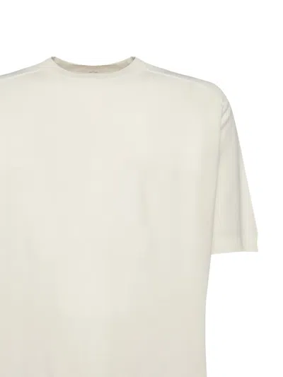 Eleventy Sand Cotton Crew Neck T-shirt In Neutral
