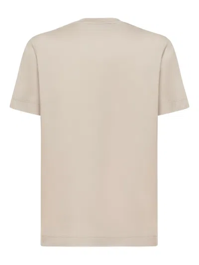 Giuliano Galiano Round-neck Short-sleeve T-shirt In Neutral