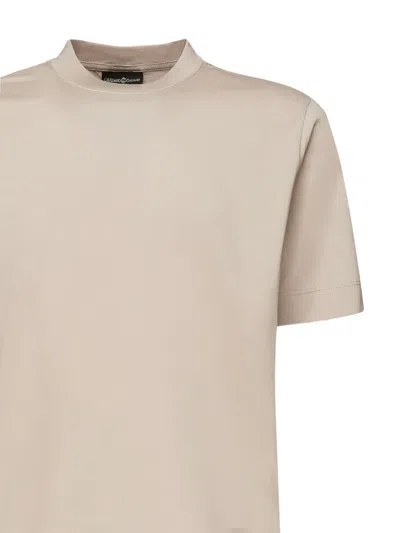 Giuliano Galiano Round-neck Short-sleeve T-shirt In Neutral