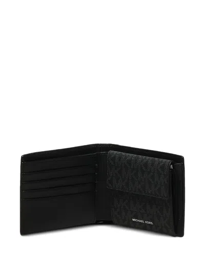 Michael Kors Logo-plaque Bi-fold Wallet In Blue