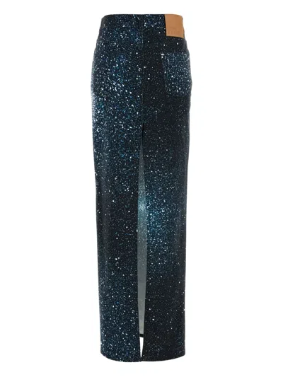 Giuseppe Di Morabito Galaxy-print Denim Maxi Skirt