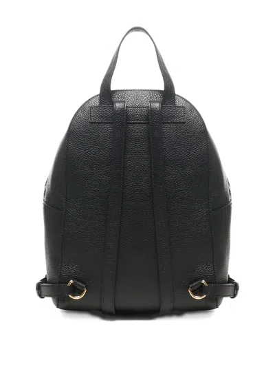 Coccinelle Minimalist Zip-closure Backpack With External Pocket In Black