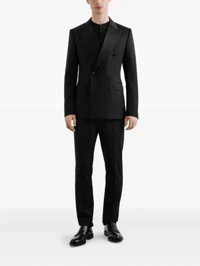 Dolce & Gabbana Three-piece Sicilia-fit Suit In Stretch Wool In Black