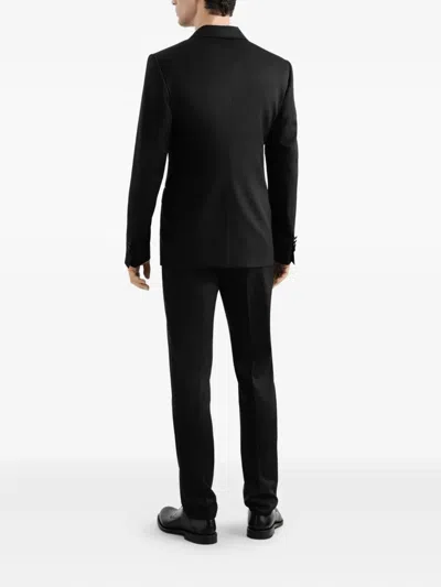 Dolce & Gabbana Three-piece Sicilia-fit Suit In Stretch Wool In Black