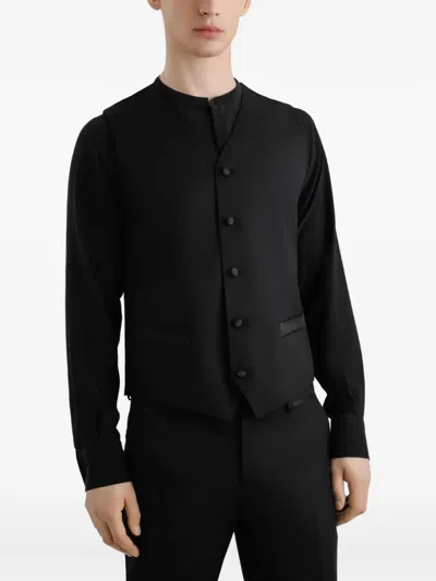 Dolce & Gabbana Three-piece Sicilia-fit Suit In Stretch Wool In Black