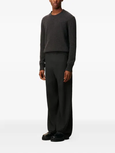 Ami Alexandre Mattiussi Elasticated Patch-pocket Trousers In Black