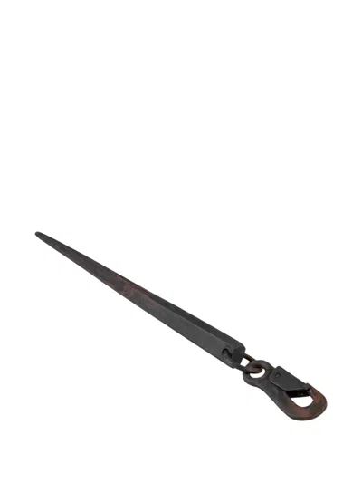 Parts Of Four Spike Keyring In Black