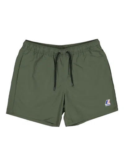 K-way Le Vrai 3.0 Olivier Swim Shorts In Green