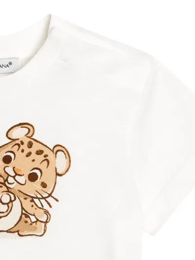 Dolce & Gabbana Leopard-graphic T-shirt In White
