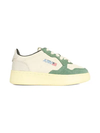 Autry Medalist Suede Sneakers In Green