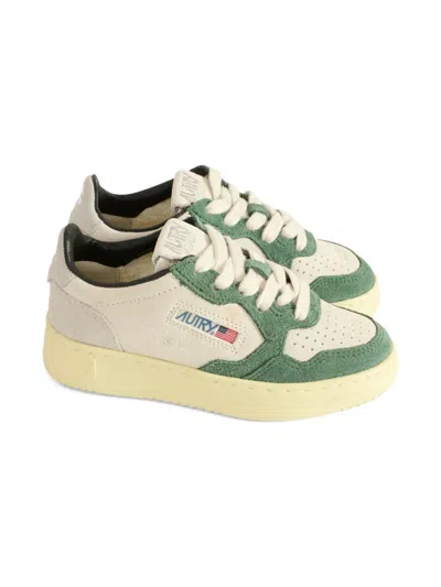 Autry Medalist Suede Sneakers In Green