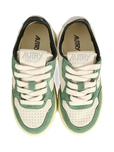 Autry Medalist Suede Sneakers In Green