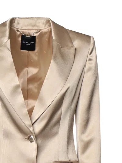 Marciano Fannie Single-breasted Blazer In Gold