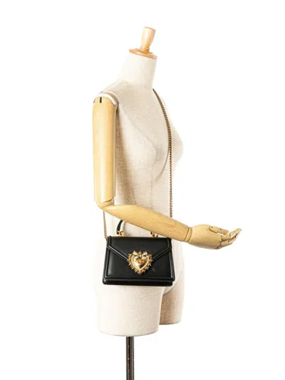 Pre-owned Dolce & Gabbana 2016-2020 Small Calfskin Devotion Satchel