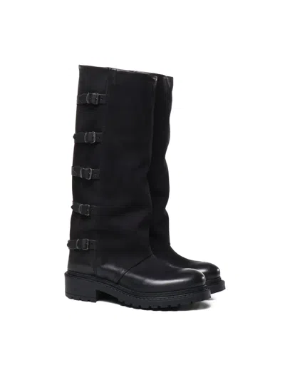Metisse 45mm Suede Knee-length Boots In Black