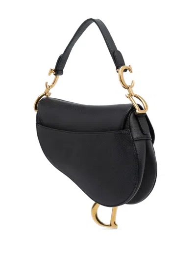 Pre-owned Dior 2019 Mini Grained Calfskin Saddle Satchel