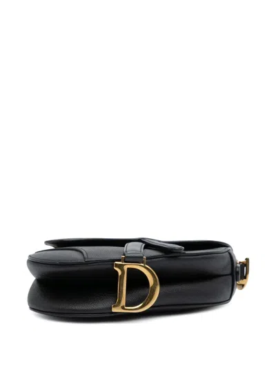 Pre-owned Dior 2019 Mini Grained Calfskin Saddle Satchel