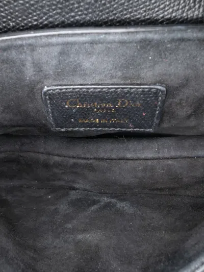 Pre-owned Dior 2019 Mini Grained Calfskin Saddle Satchel