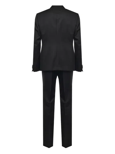 Zegna Single-breasted Suit In Black