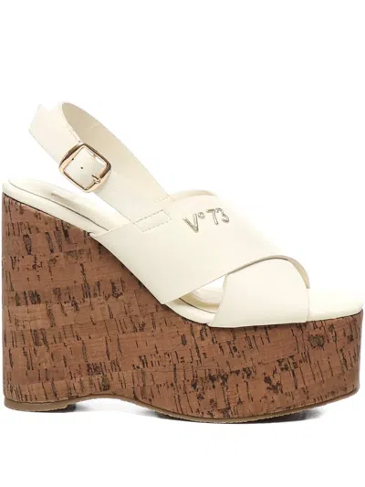 V73 100mm Kornelia Cross-strap Wedge Sandals